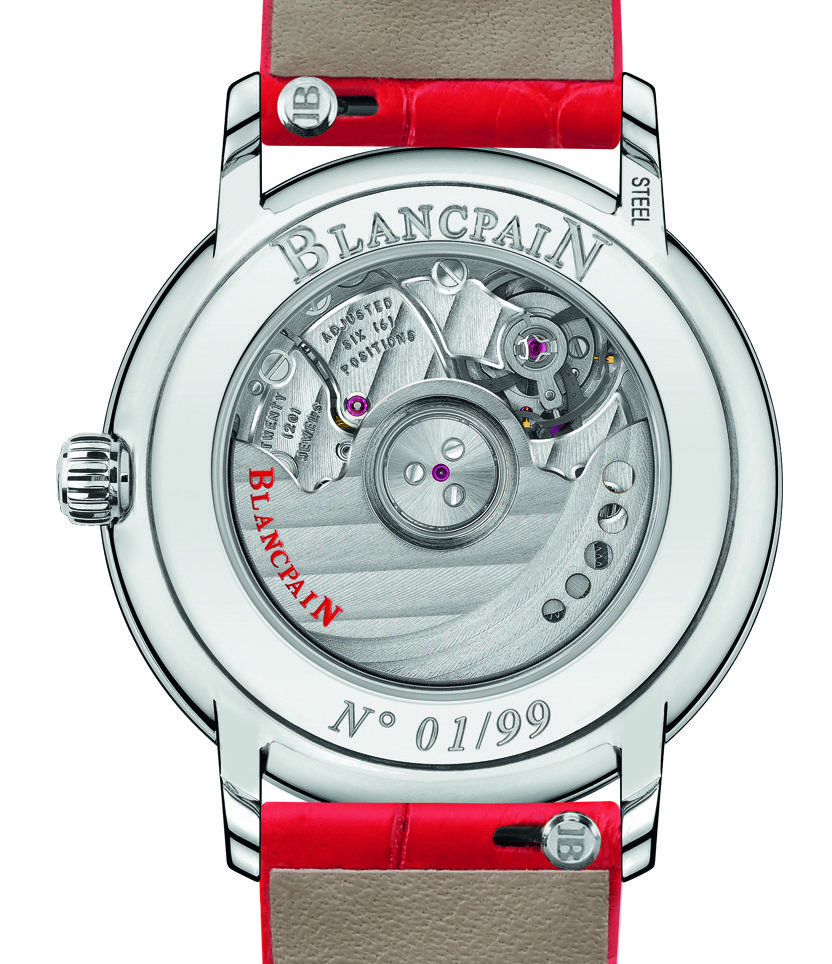 Caseback of the 2017 Blancpain St. Valentines Day Special Edition