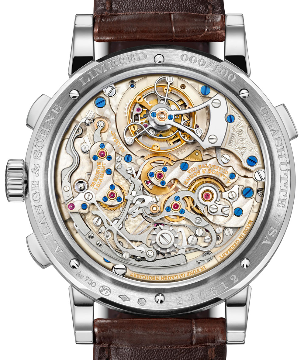 A. Lange amp; Sohne Datograph Perpetual Tourbillon case back