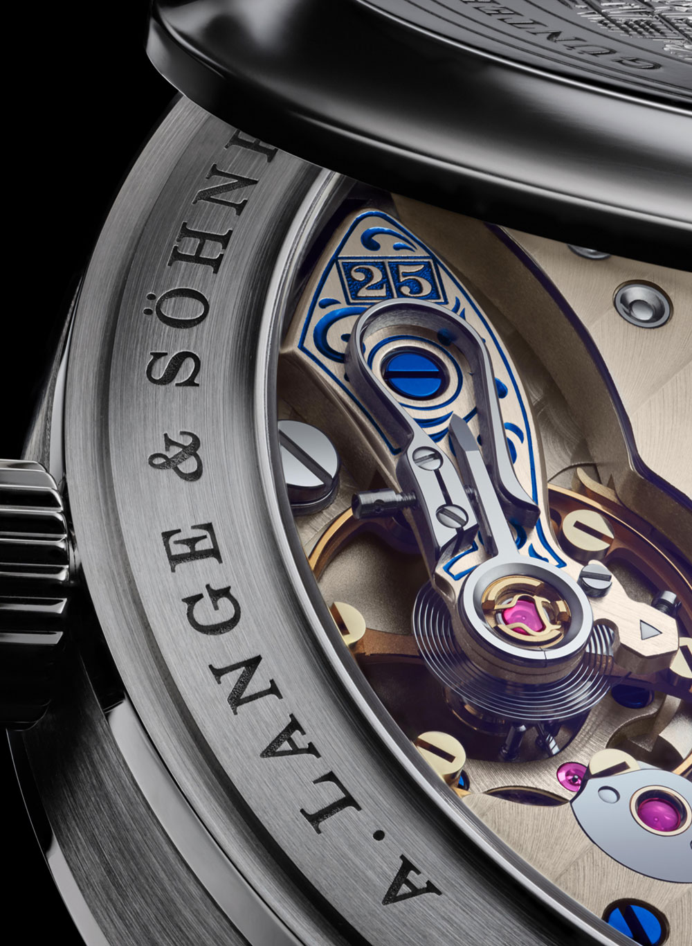 A. Lange  Sohne Lange 1 25th Anniversary engraving