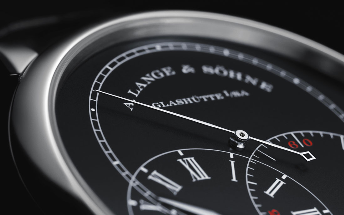 A. Lange  Sohne Richard Lange Jumping Seconds dial closeup