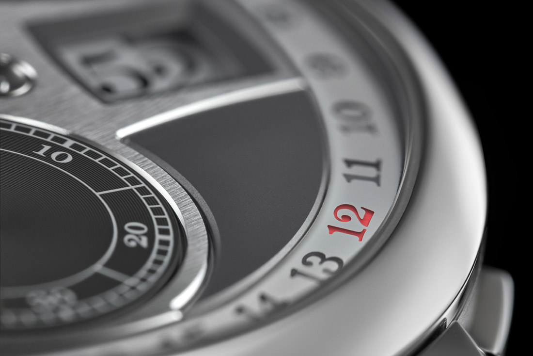 A. Lange  Sohne Zeitwerk Date closeup