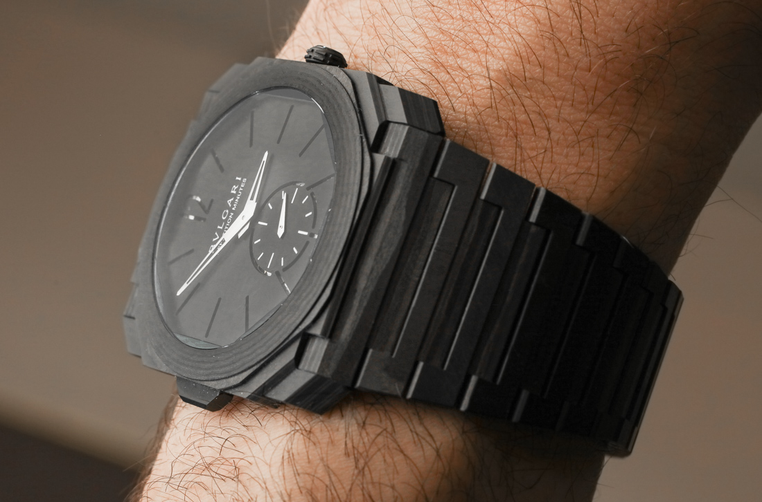 bulgari octo finissimo minute repeater carbon on wrist