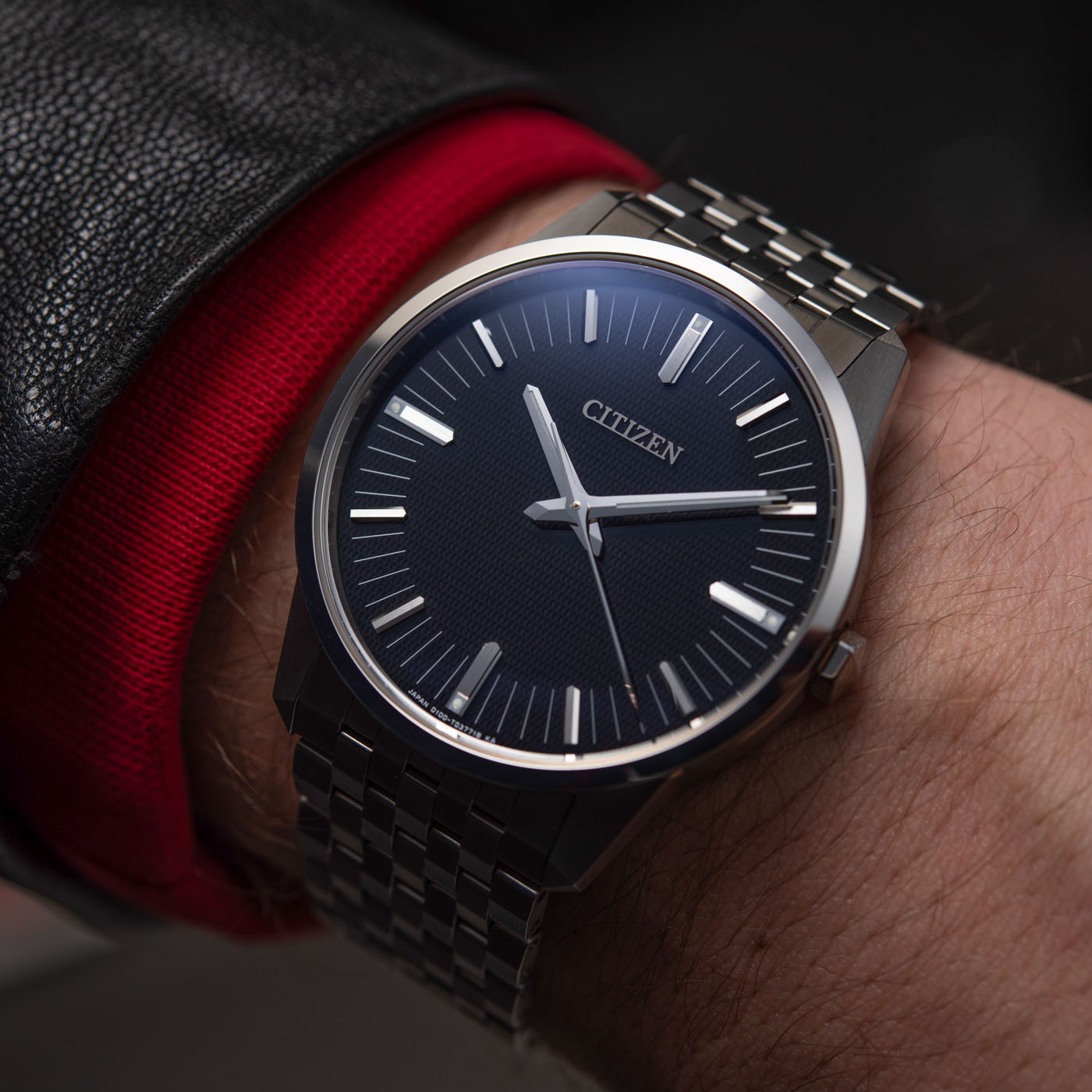 Citizen 0100 Eco-Drive Super Titanium wrist shot