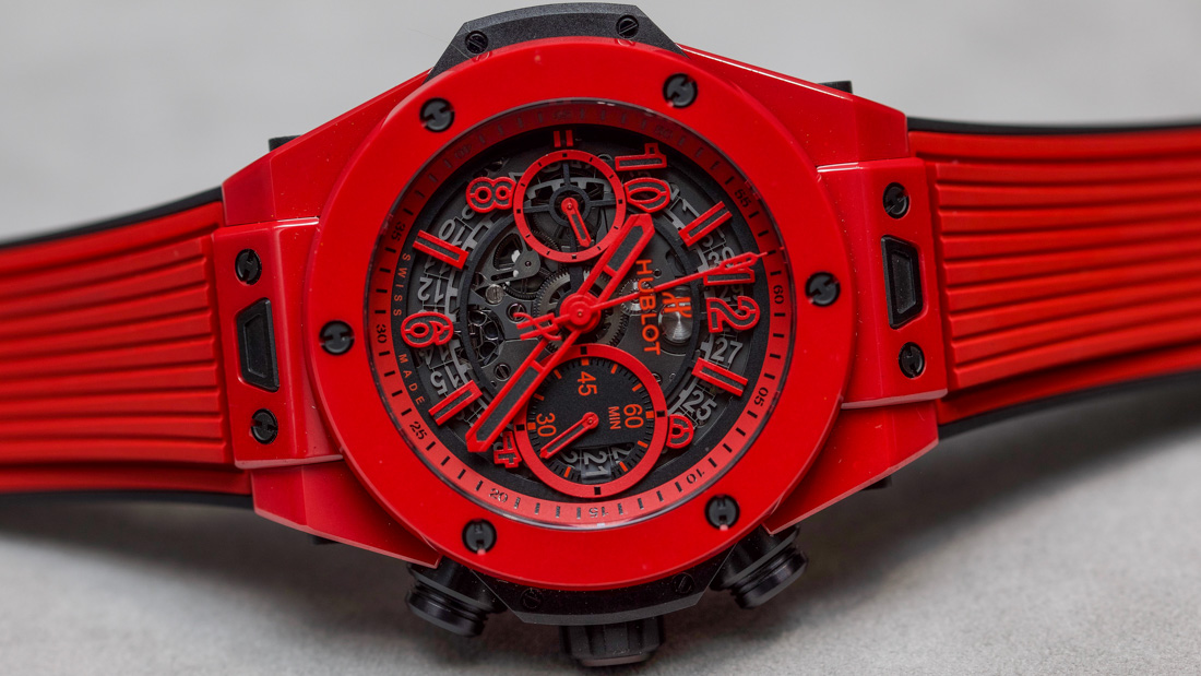 Hublot Big Bang UNICO Red Magic Ceramic Watch top view.