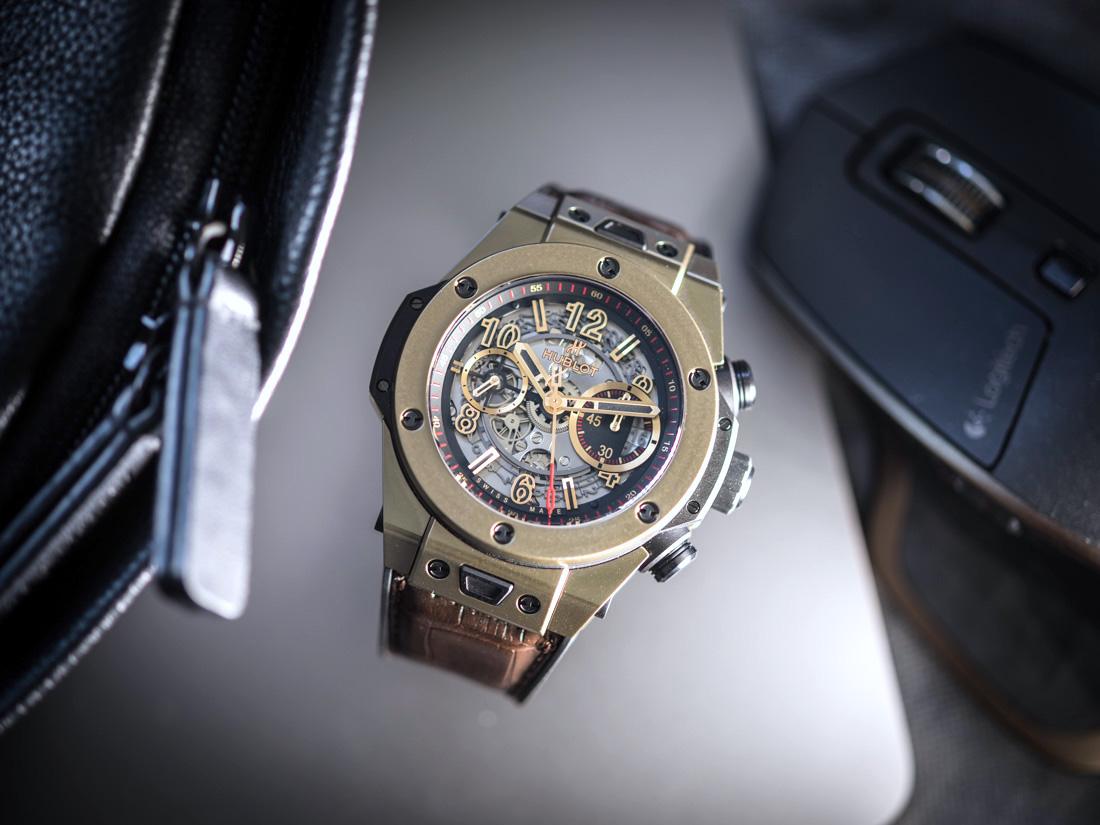 Hublot-Big-Bang-Unico-Magic-Gold-Chronograph-scratch-test-scratchproof-ceramic-titanium-two-tone--38