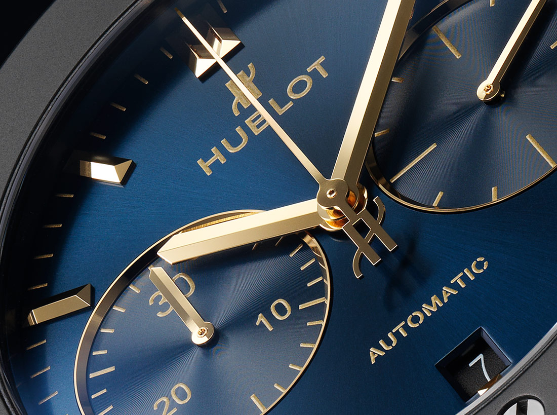 Hublot Classic Fusion Bronze Bucherer Blue Edition detail