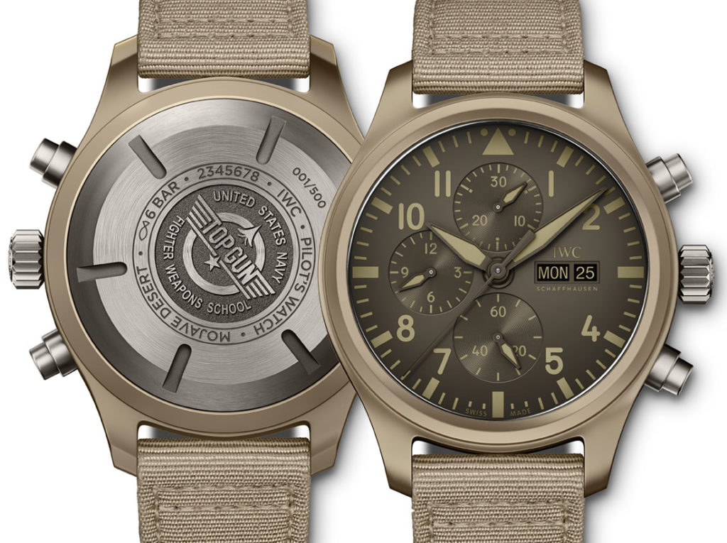 IWC Pilots Watch Chronograph TOP GUN Edition Mojave Desert case back