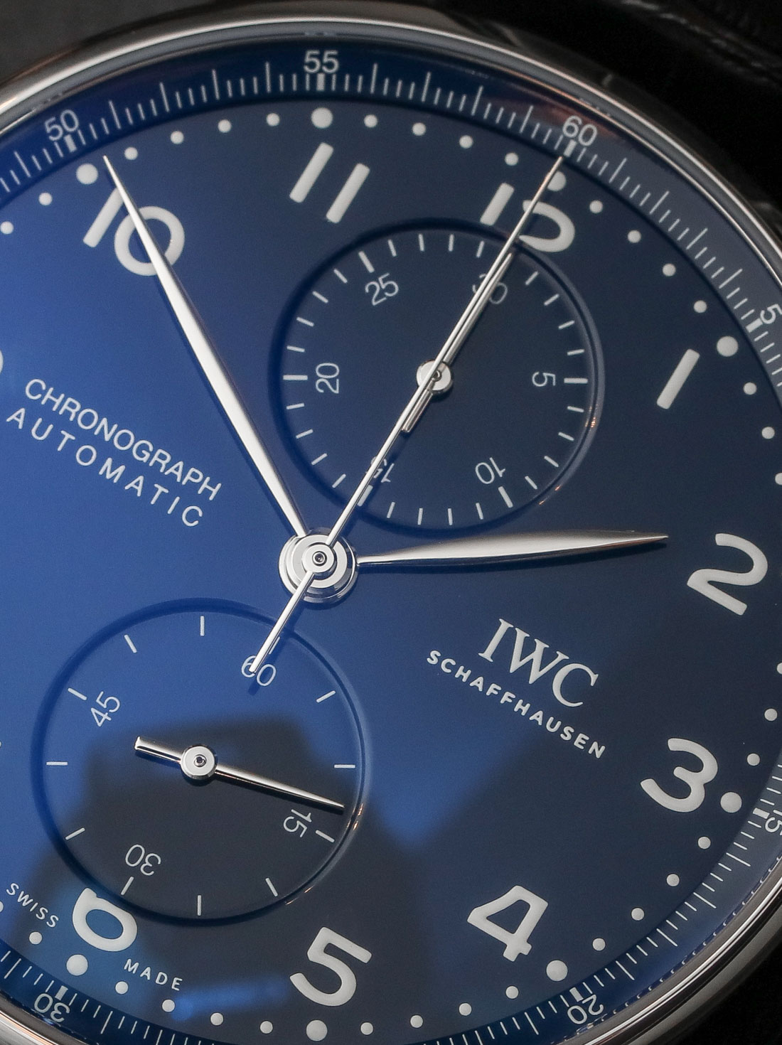 IWC Portugieser Chronograph Edition '150 Years' dial detail