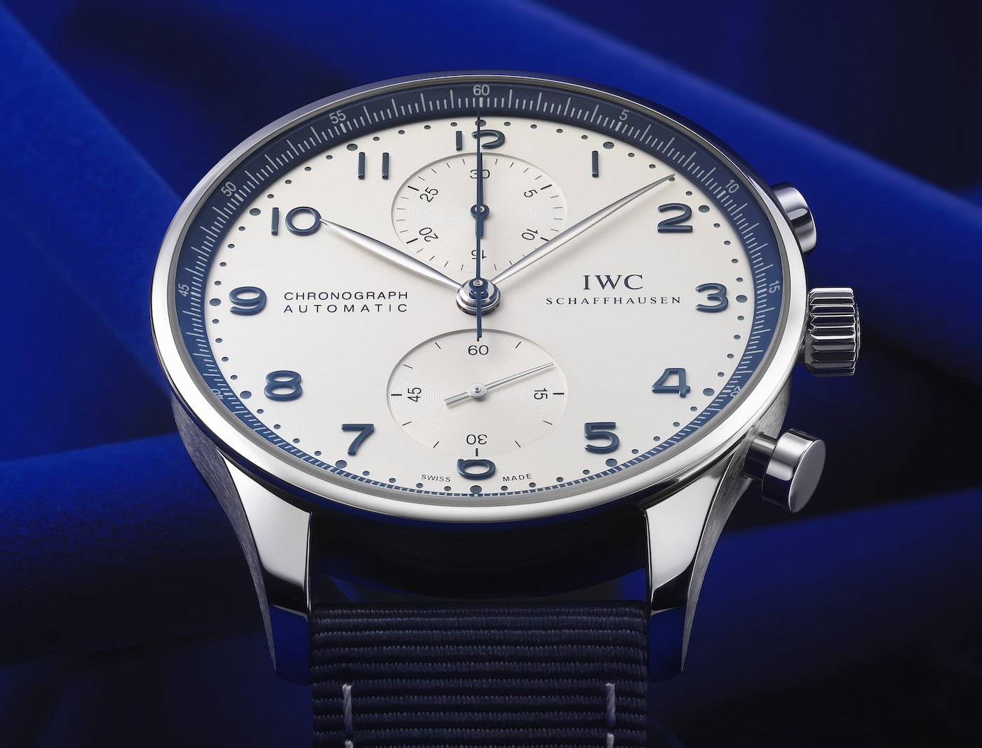 IWC-Schaffhausen-Portugieser-Chronograph-Watch-Joins-Bucherer-Blue-Series
