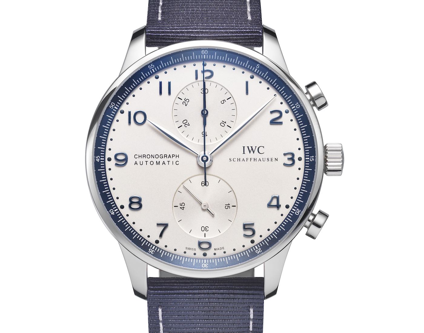 IWC-Schaffhausen-Portugieser-Chronograph-Watch-Joins-Bucherer-Blue-Series