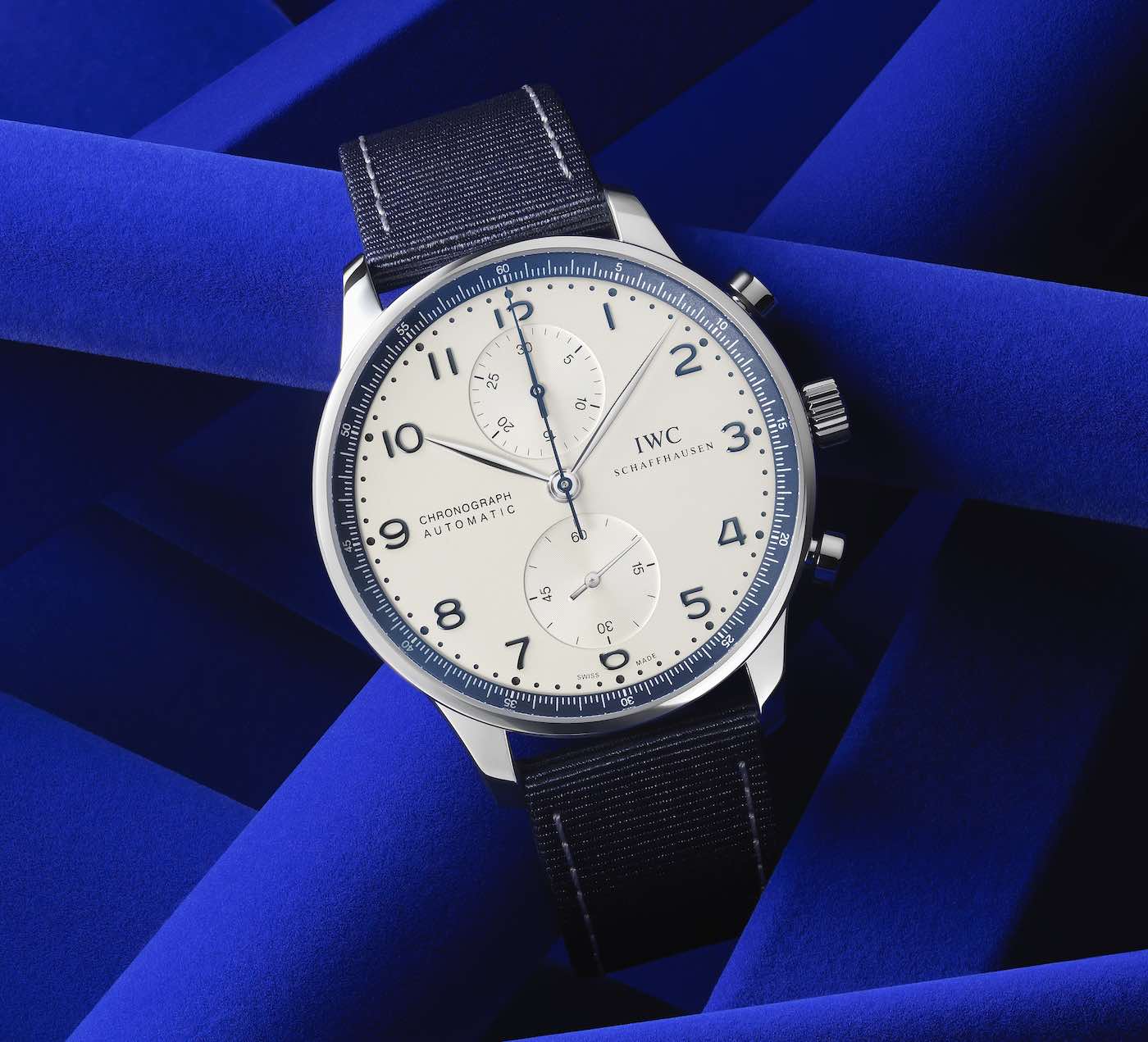 IWC-Schaffhausen-Portugieser-Chronograph-Watch-Joins-Bucherer-Blue-Series