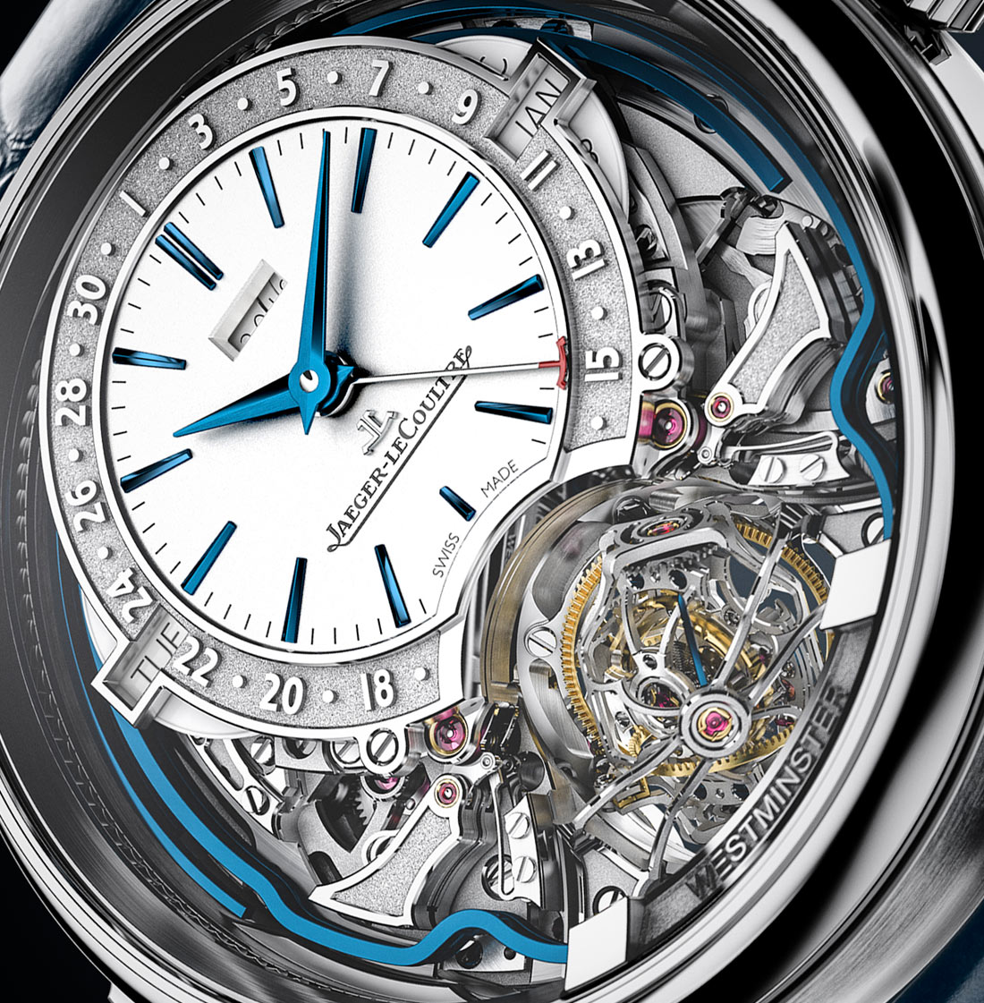 Jaeger-LeCoultre Master Grande Tradition Gyrotourbillon Westminster Perpetuel dial
