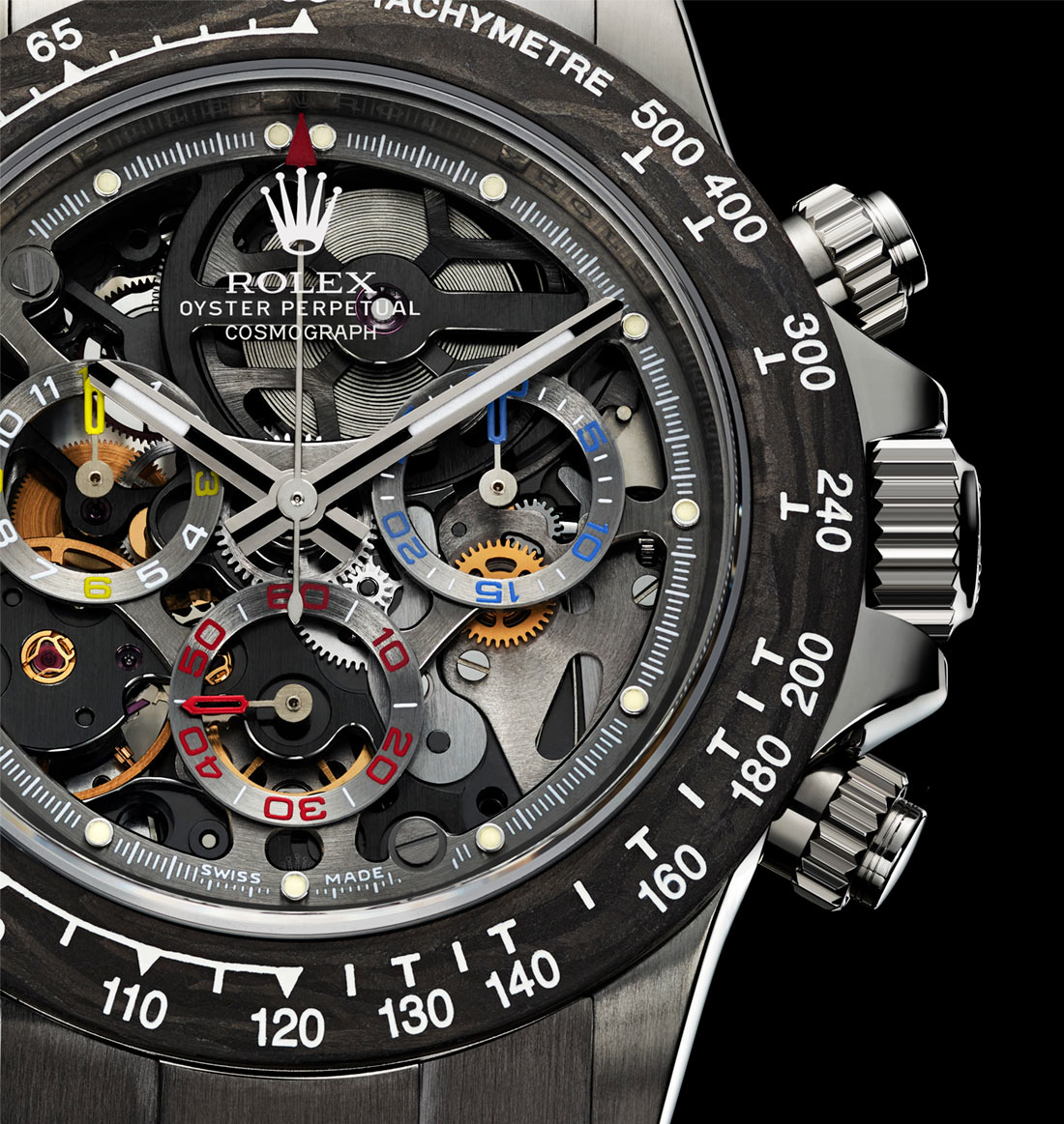 Les Artisans De Geneve La Montoya Rolex Daytona dial and pushers