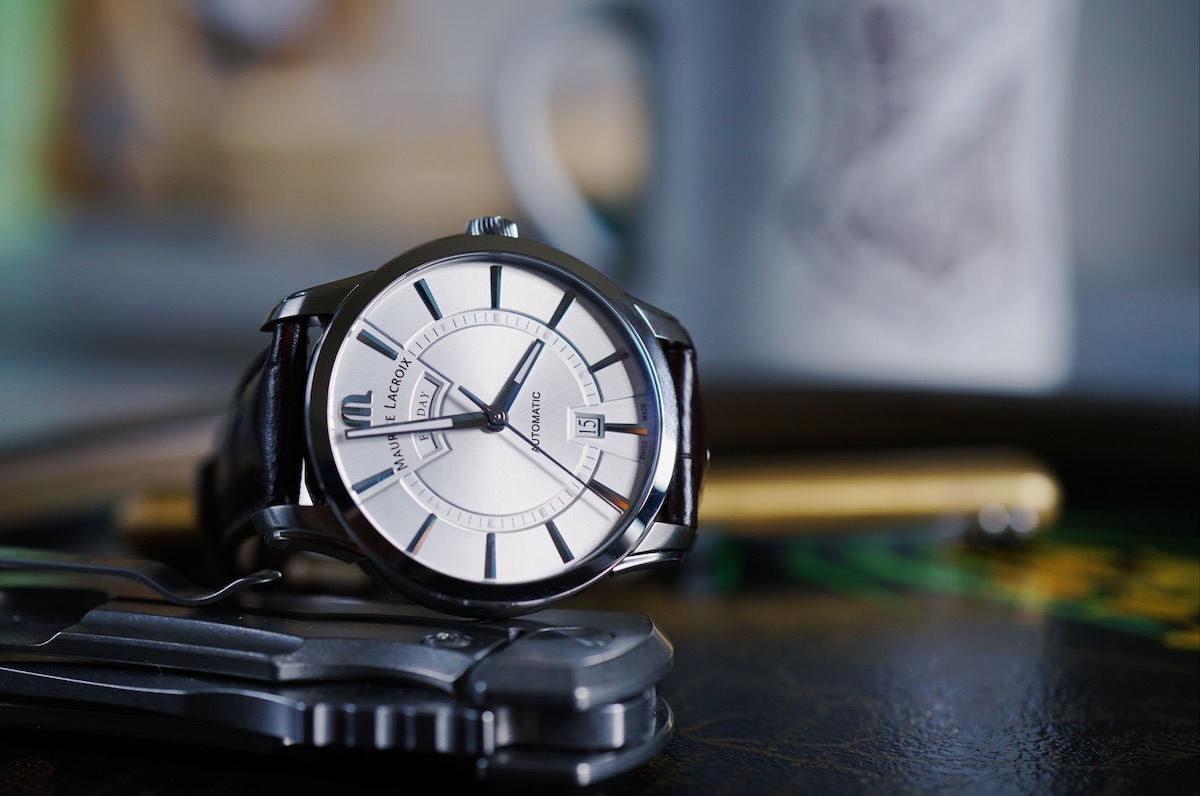 Maurice Lacroix Pontos Day Date dial detail