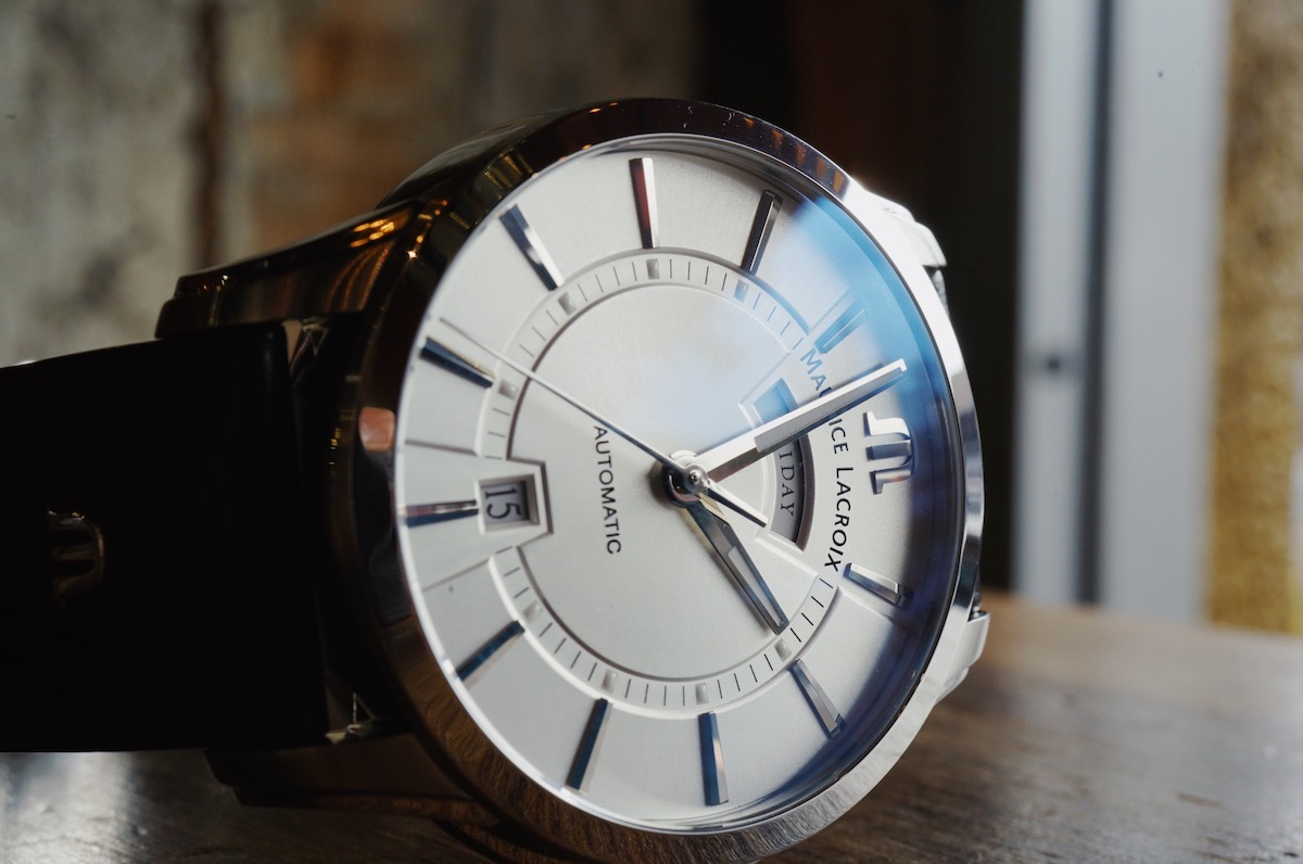 Maurice Lacroix Pontos Day Date dial detail