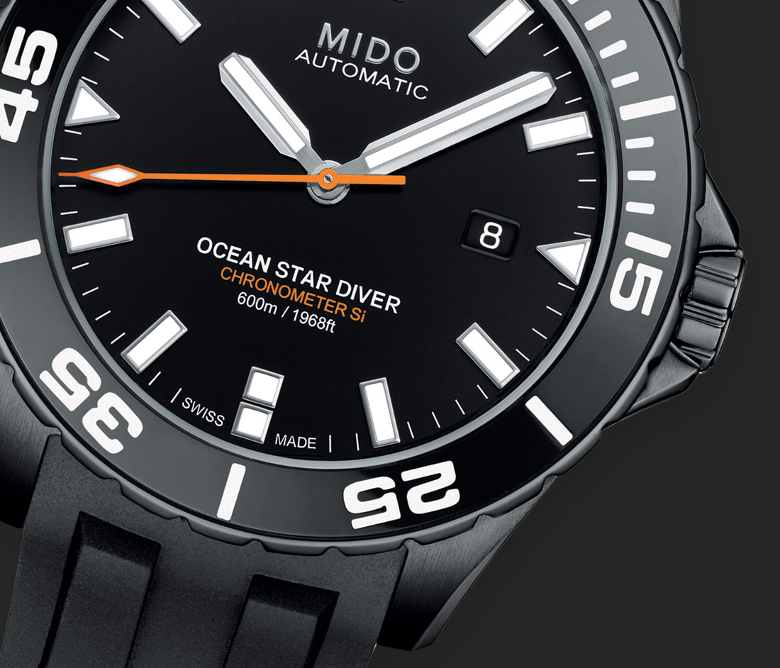Mido Ocean Star Diver 600 black dial