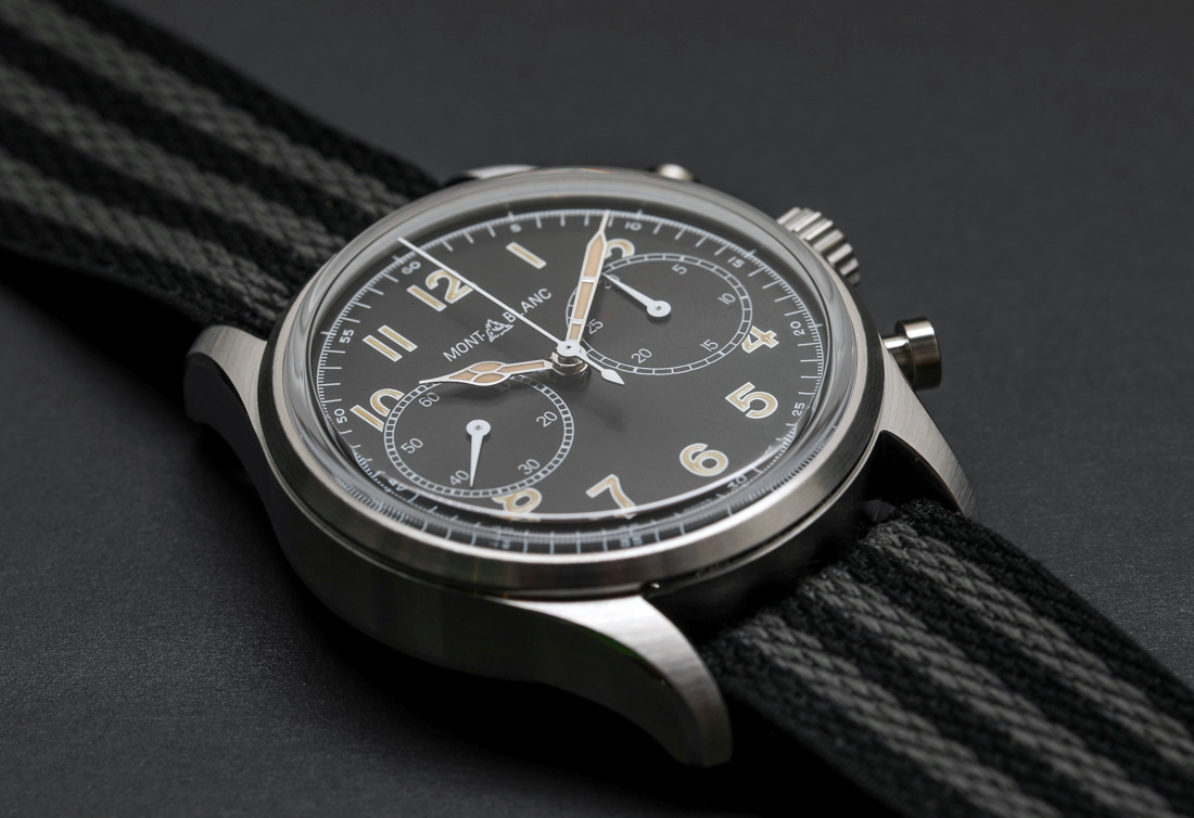 Montblanc 1858 Automatic Chronograph stainless steel case profile