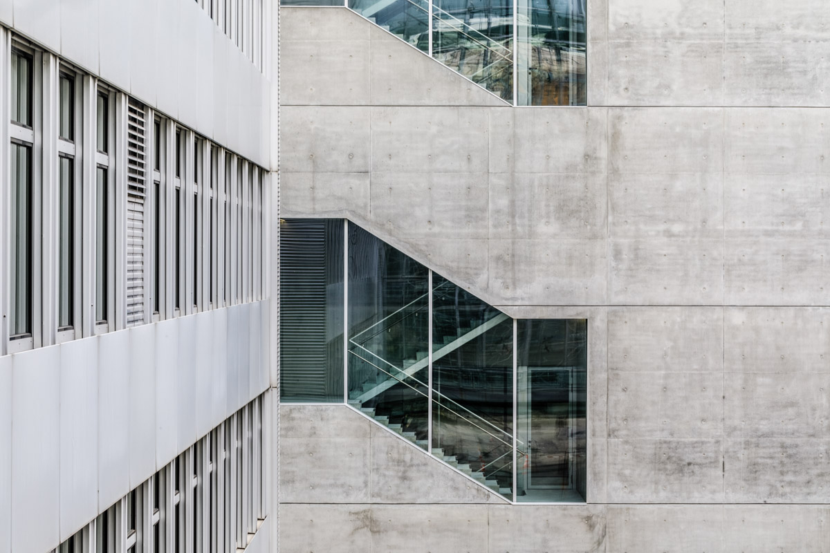 Exterior detail of new Omega factory