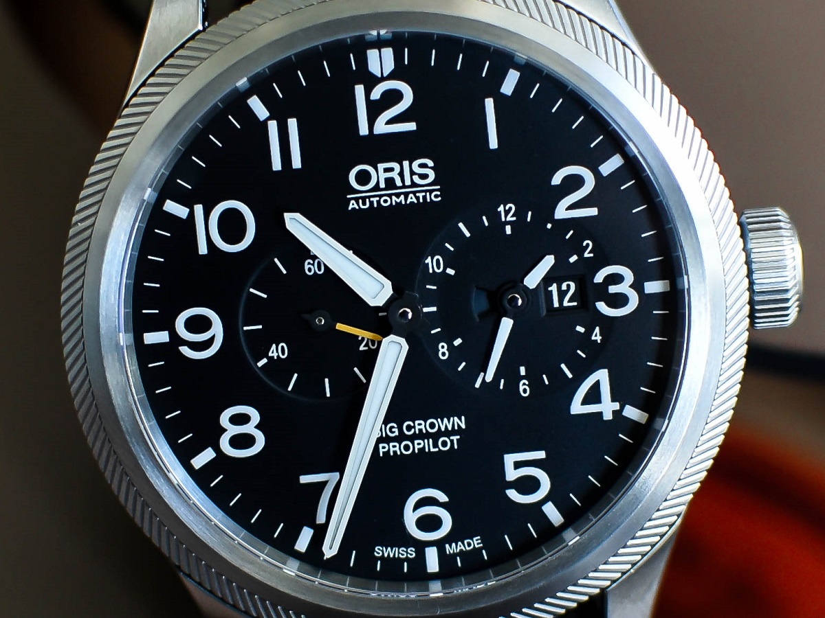 Oris Big Crown ProPilot Worldtimer dial detail
