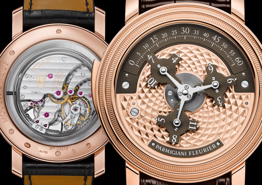 Parmigiani Toric Capitole Rose Gold Brown 2018 front back