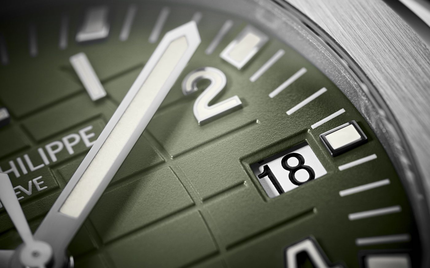 Patek Philippe Aquanuat 5168A Khaki Green White Gold Jumbo