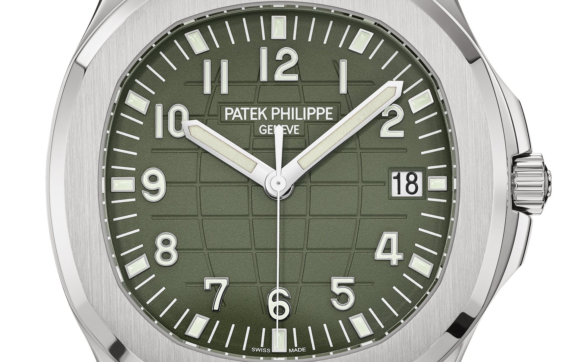 Patek Philippe Aquanuat 5168A Khaki Green White Gold Jumbo