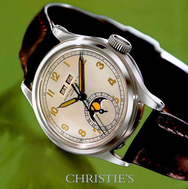 Patek Philippe Rare 1591 Auction Christie's Catalog November 12 2007