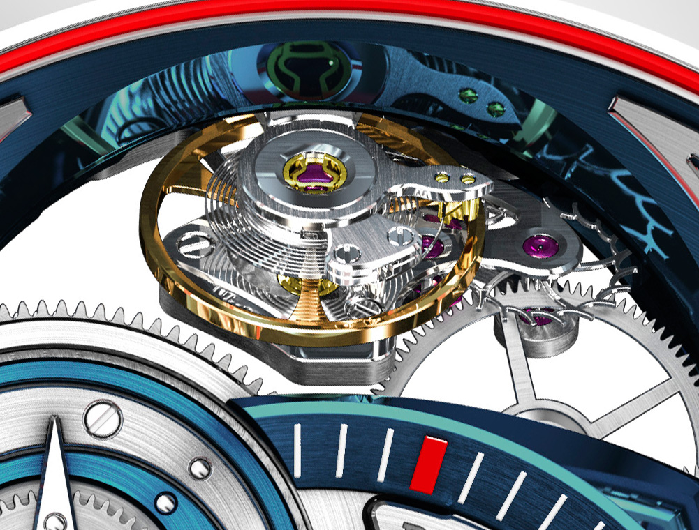 Roger Dubuis Excalibur Quatuor Cobalt MicroMelt center wheel