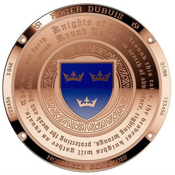 Roger Dubuis Excalibur Round Table Watch Caseback