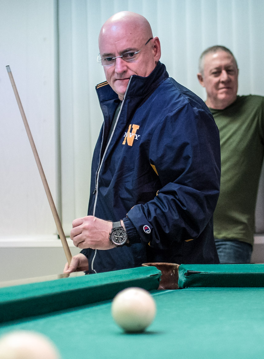 Scott Kelly pool game Breitling watch