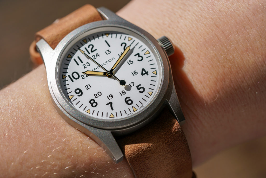 hamilton khaki field mechanical wrist shot