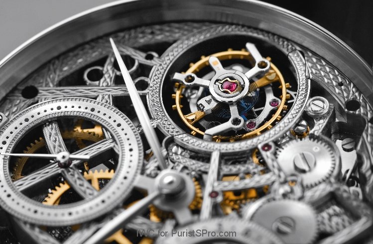 IWC Portuguese Tourbillon Mystere Squelette closeup (click for IWC watches on eBay)