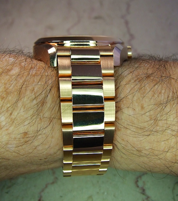 Omega Aqua Terra GMT on the wrist