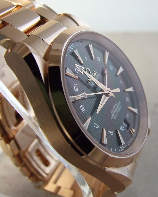 dial detail of Aqua Terra GMT