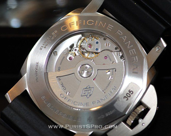 Panerai Pam305 watch back