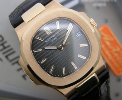 Patek Philippe Nautilus Jumbo Gold watch on JamesList.com